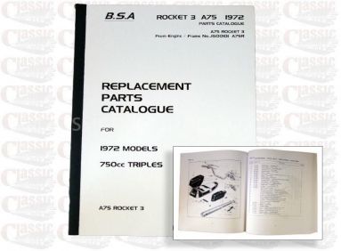 BSA 1972 Rocket 3 Parts Book