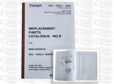Triumph 1968 T90, T100 (S,R,C,T) Parts Book