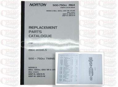 Norton 1964 88ss 650ss 650/99 Atlas G15 Parts Book
