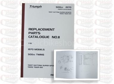 Triumph 1970 T100T, T100S Parts Book