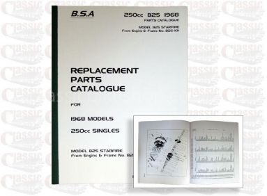 BSA 1968 B25 Parts Book