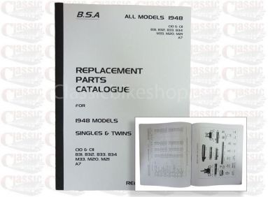 BSA 1948 Parts Book All Models