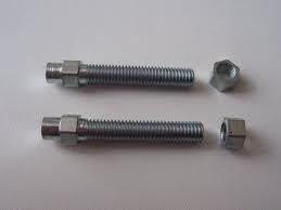 AJS Matchless Rigid Frame Rear Wheel Adjuster Bolt Supplied With Nuts/ Length Aprox 1-3/4"