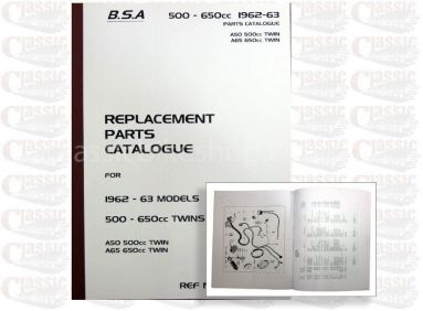 BSA 1962-63 A65 Parts Book