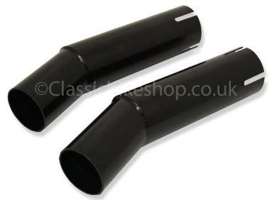 Triumph Bonneville Exhaust pipe Silencer Adaptors (Black)