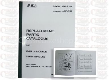 BSA 1965 Onwards B40, SS90 Parts Book