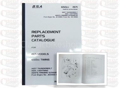 BSA 1971 A65 Parts Book
