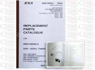 BSA 1970 A65 Parts Book