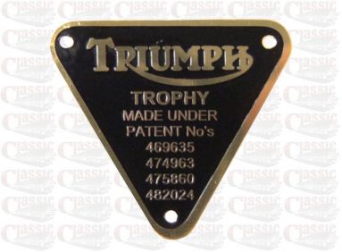 Timing Cover Plate Triumph "Trophy" 