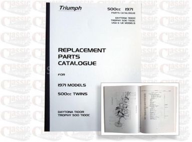 Triumph 1971 T100R, T100C Parts Book
