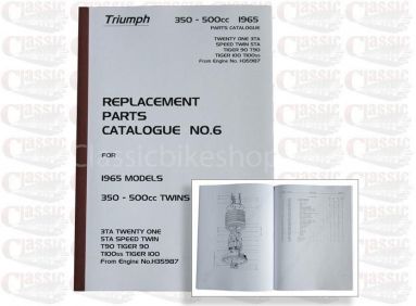 Triumph 1965 3TA 5TA T90 T100SS Parts Book