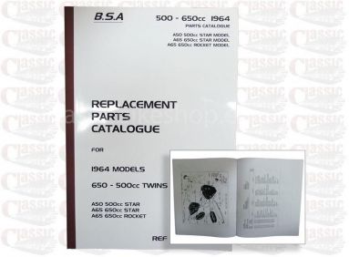 BSA 1964 A50 A65 Parts Book