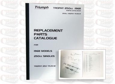 Triumph Trophy 1968 TR25W Części Book