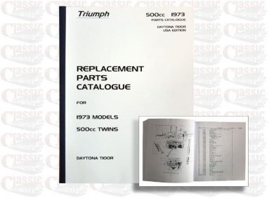 Triumph 1973 T100R Parts Book