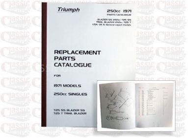 Triumph 1971 Trophy T25SS Parts Book