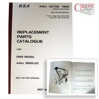 BSA victor 1968 Special Parts Book