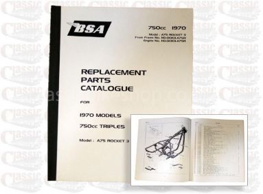 BSA 1970 Rocket 3 parts Book