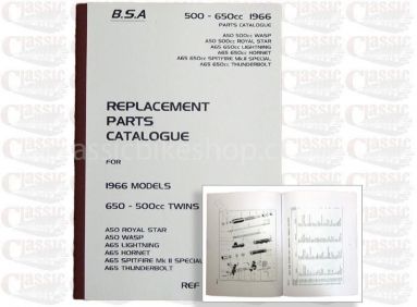 BSA 1966 A65 Parts Book