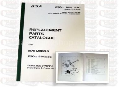 BSA 1970 B25 Parts Book