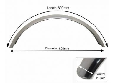 Alloy Front Mudguard 17" - 18" Inch Wheel
