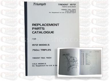 Triumph 1972 Trident T150 Parts Book
