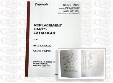 Triumph 1972 650cc Parts Book
