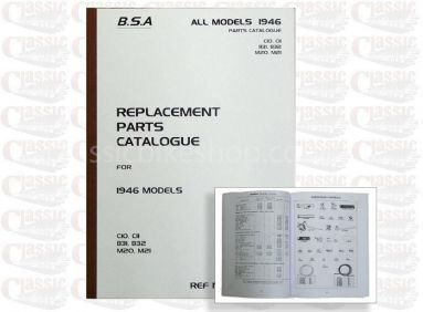 BSA 1946 Parts Book Models