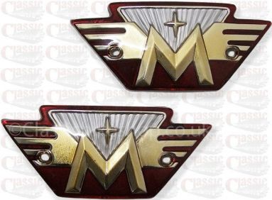 Fuel Tank Badges Matchless Red/ Gold Winged 04-8499