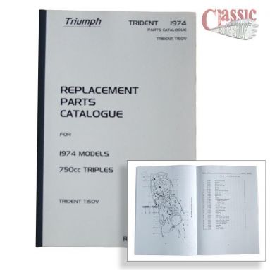 Triumph 1974 Trident 1st Series Parts Book