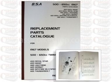 BSA 1967 A65 Parts Book