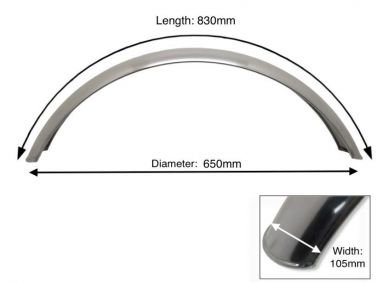 Alloy Front Mudguard 19" Inch Wheel
