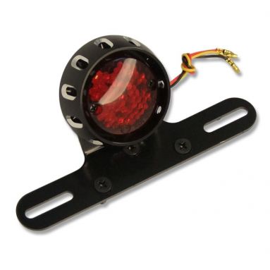 Universal Custom LED Red Lens Tail Light with Mounting Bracket