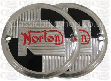 Norton Red/Silver/Black Tank Badges
