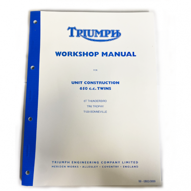 Triumph 650cc Unit Workshop Manual (1963-70) OEM: 99-0883, 99-0889