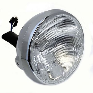 7" inch Headlight / Headlamp Chrome Plated, side mount