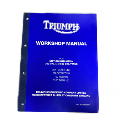 Triumph 350, 500cc Unit Workshop Manual (1966-73) OEM: 99-0843, 99-0948