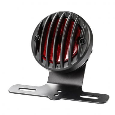 12V Black Tail Light With Grill and Number Plate Bracket