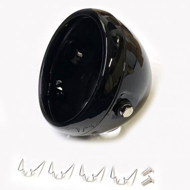 Black 5.3/4'' Headlight Shell and Rim