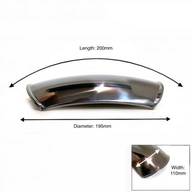 Short Stainless Steel Front Mudguard 16" - 21" Inch Wheels