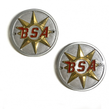 BSA Bantam Gold/ Silver Tank Badges OEM: 41-8004
