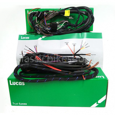 Lucas Main Wiring Harness Triumph 5T,6T Pre Unit 6 Volt coil ignition/distributor with PRS8 combination switch (-1959)