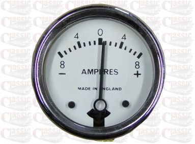 6 Volt amperemeter 1,5 / 8 '' Aperture
