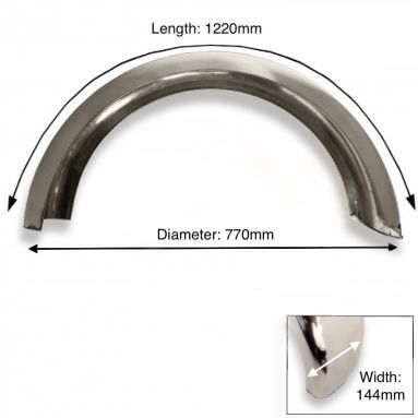 Images - Rear Stainless Steel Mudguard 18" - 19" Inch Wheel