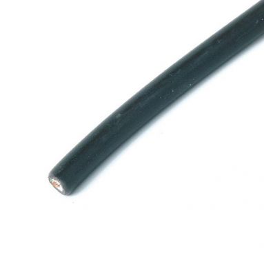 7mm Black copper cored HT cable 1FT Length